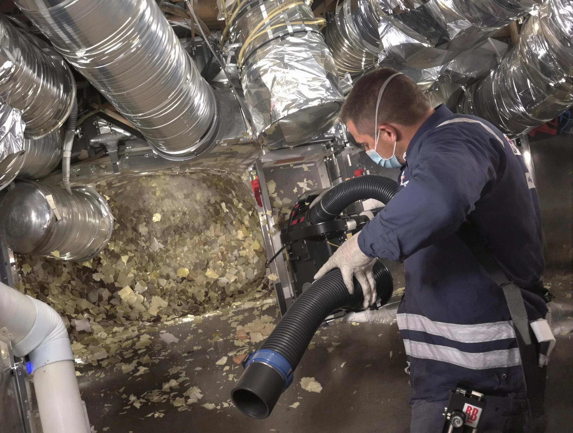 Senoia Air Duct Cleaning specialist operating negative pressure cleaning equipment for thorough duct maintenance in Senoia