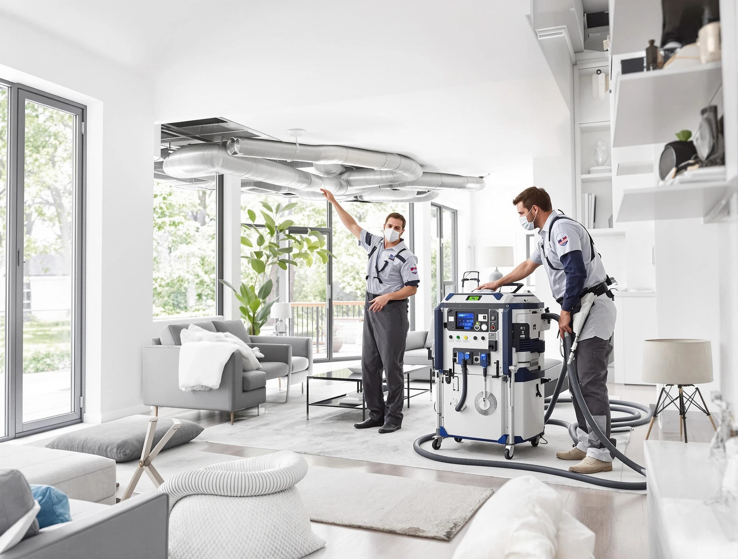 Senoia Air Duct Cleaning professional conducting pure air duct cleaning with state-of-the-art equipment in Senoia