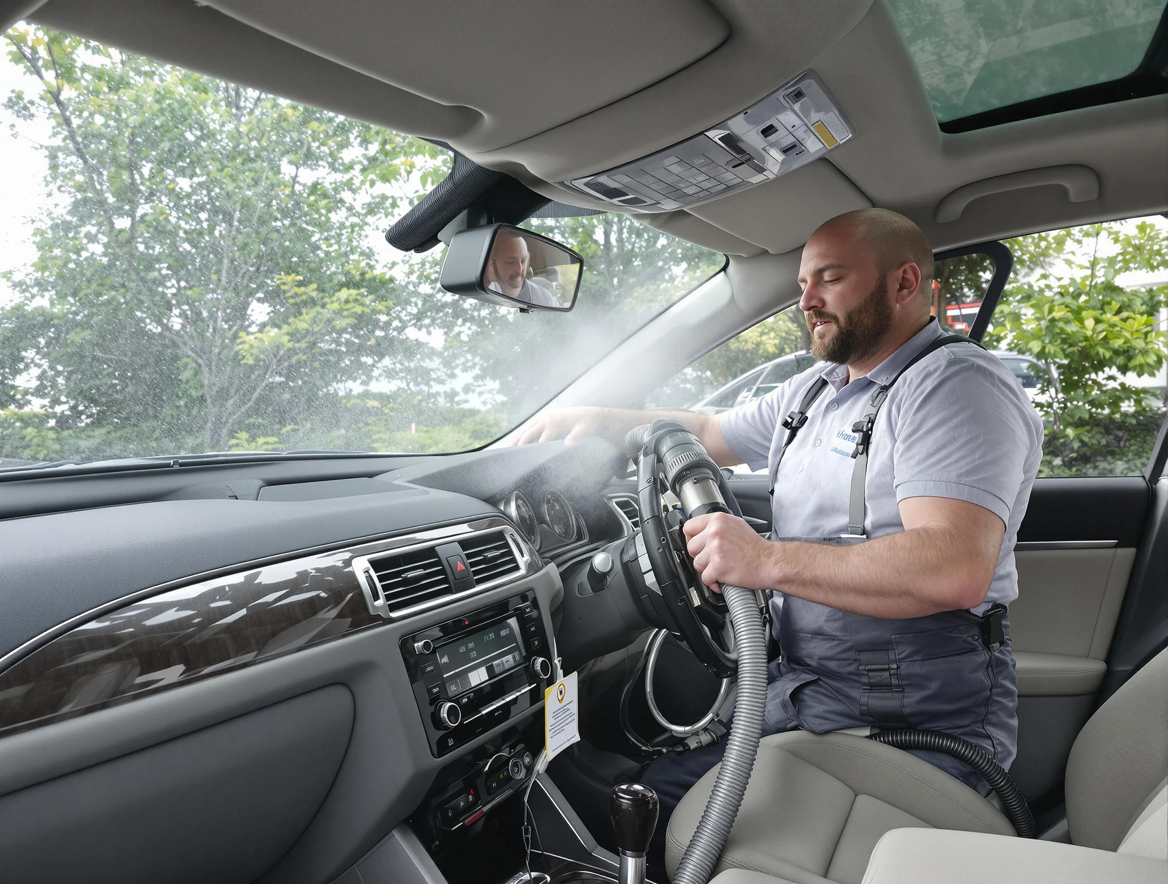 Senoia Air Duct Cleaning specialist performing professional car duct cleaning in Senoia